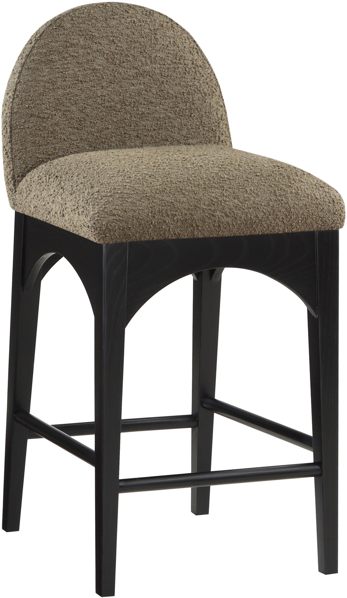 Waldorf - Boucle Stool With Black Legs - Urban Living Furniture (Los Angeles, CA)