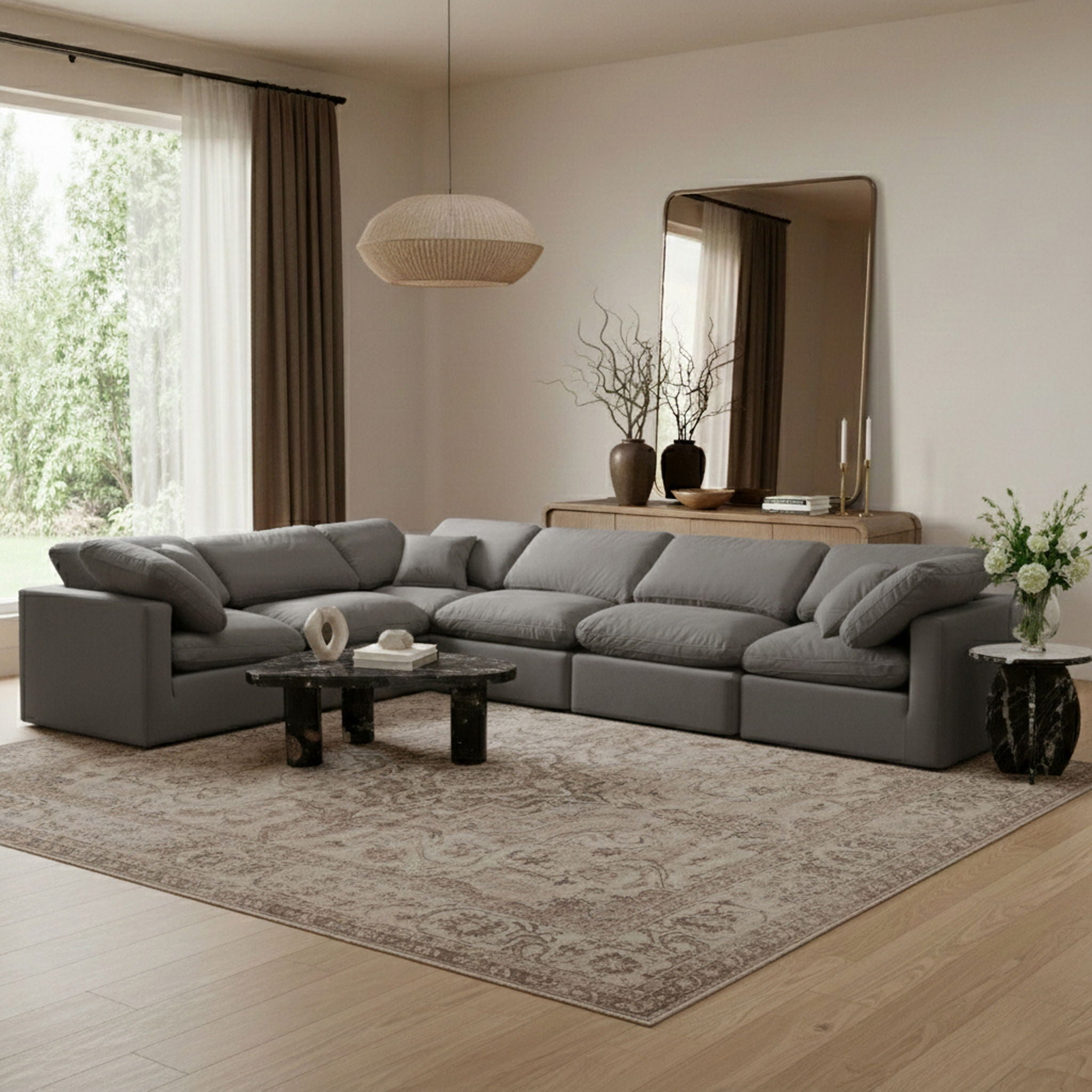 Indulge - Velvet 6 Piece Modular Corner Sectional - Urban Living Furniture (Los Angeles, CA)