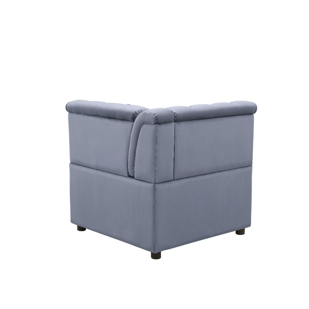 Bois II - Modular Wedge - Gray Velvet - Urban Living Furniture (Los Angeles, CA)