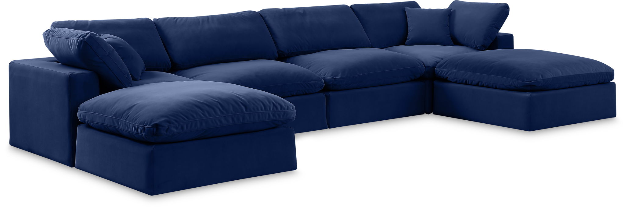 Comfy - 6 Piece Velvet Modular Double Chaise Sectional - Urban Living Furniture (Los Angeles, CA)