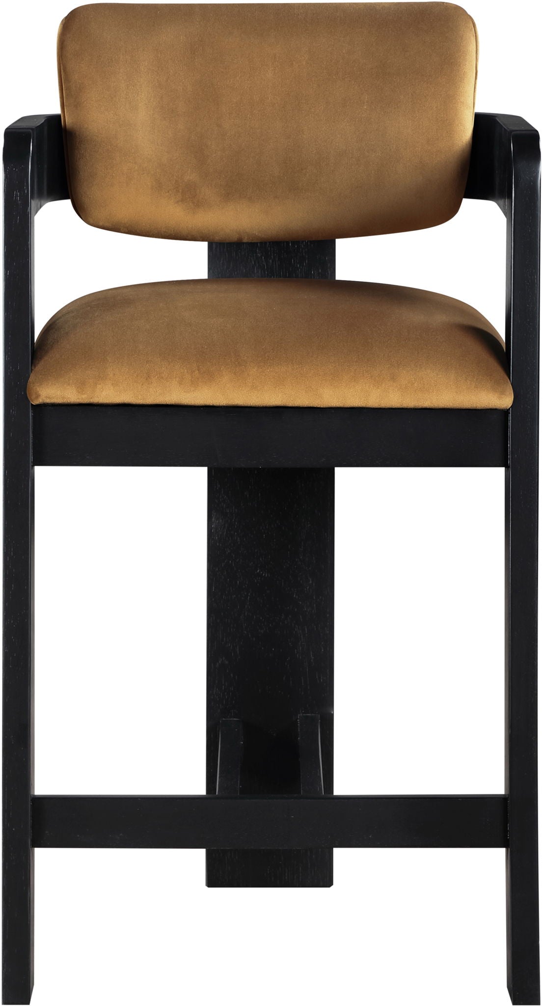 Sacha - Velvet Stool With Black Base - Urban Living Furniture (Los Angeles, CA)