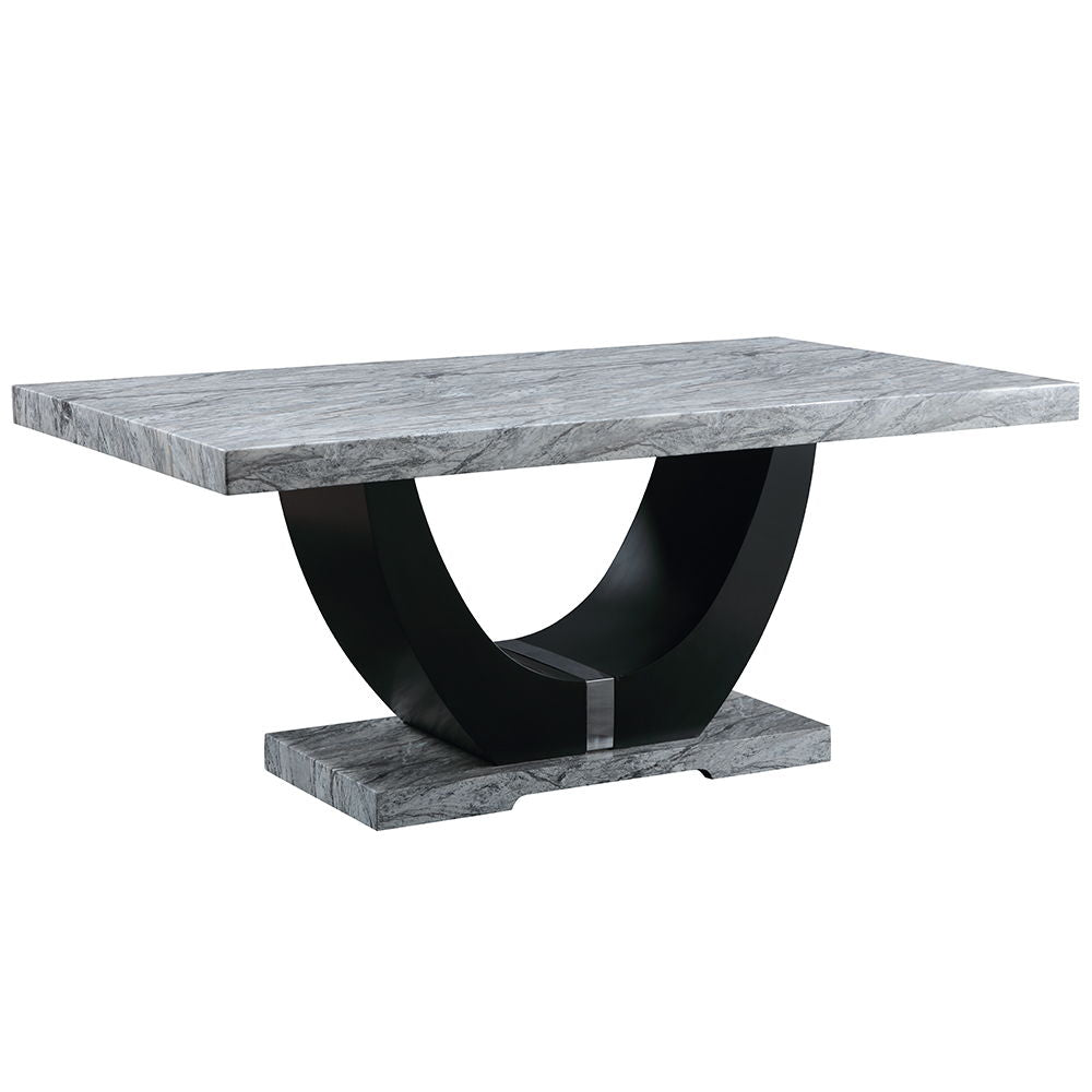 Caralin - Dining Table - Engineered Stone & Black Finish - Urban Living Furniture (Los Angeles, CA)
