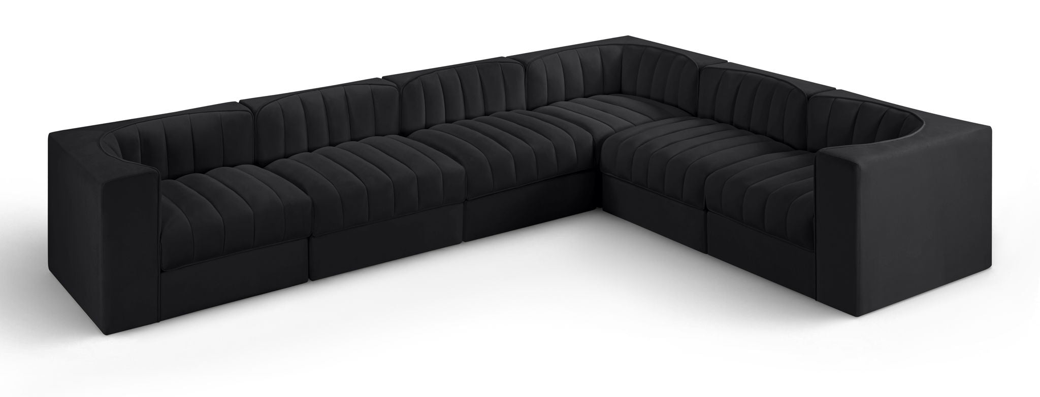Rummi - Velvet Performance Fabric Upholstered 6 Piece Modular Sectional (With 3 Corner Chairs) - Urban Living Furniture (Los Angeles, CA)