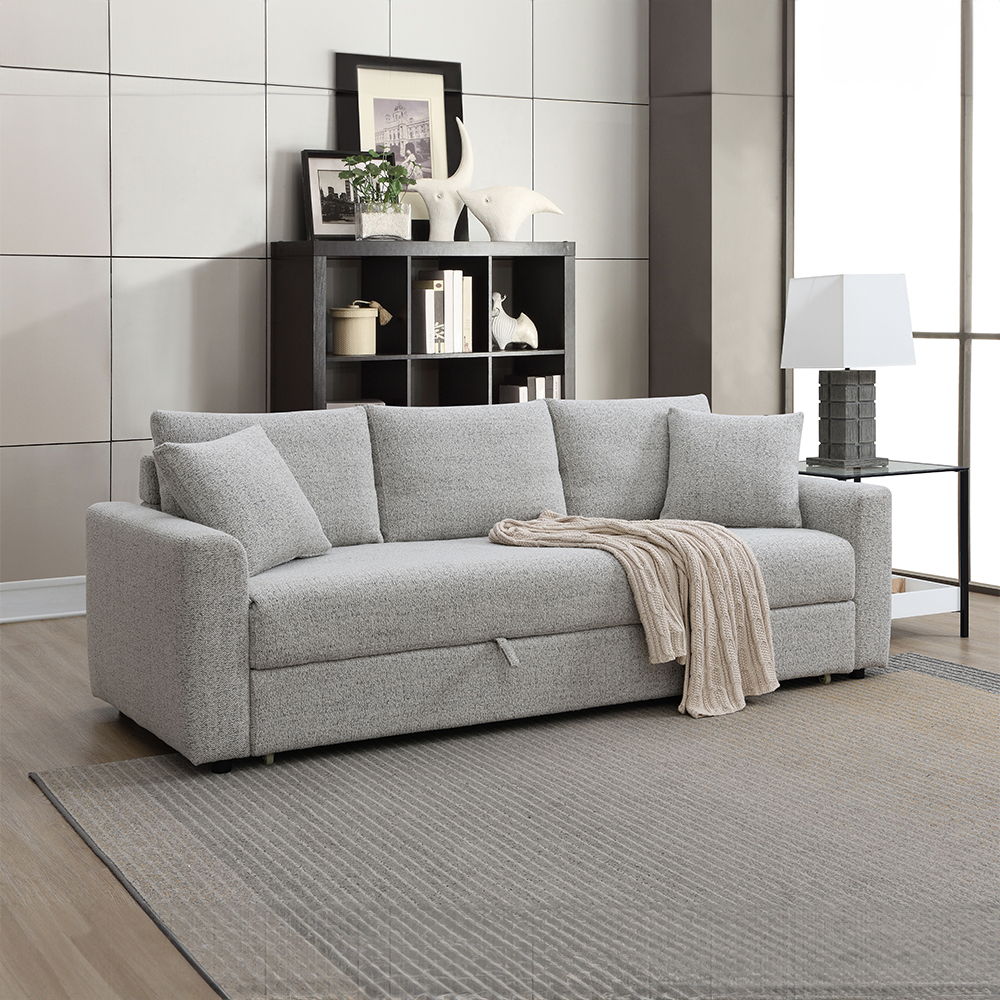 Connie - Sofa With Sleeper - Gray Boucle - Urban Living Furniture (Los Angeles, CA)