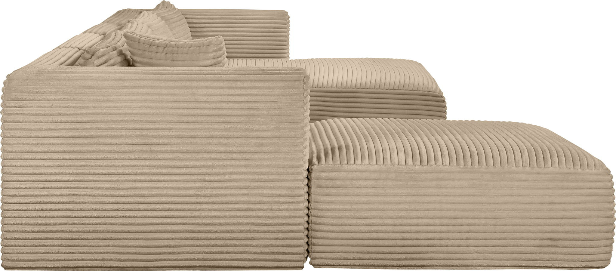 Shaggy - Fabric 5 Piece Modular Sectional With Chaise And Ottoman - Urban Living Furniture (Los Angeles, CA)