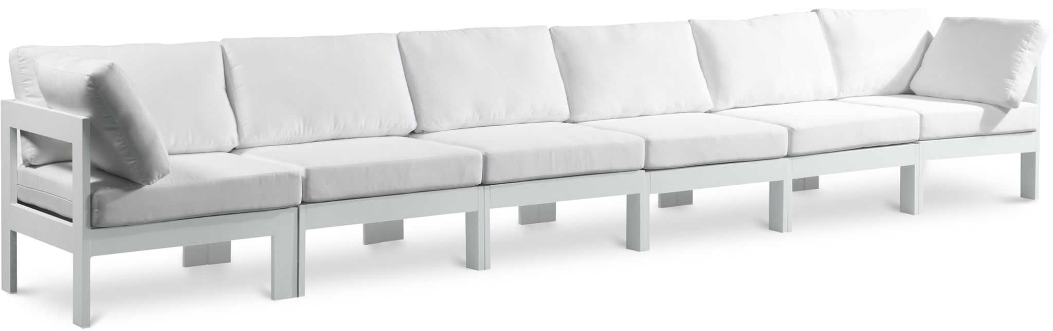 Nizuc - Outdoor Patio 6 Seat Modular Sofa With White Frame - Urban Living Furniture (Los Angeles, CA)