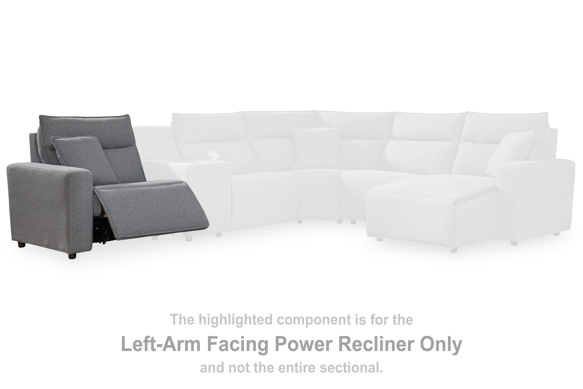 ModMax II - Salt And Pepper - LAF Zero Wall Power Recliner - Urban Living Furniture (Los Angeles, CA)