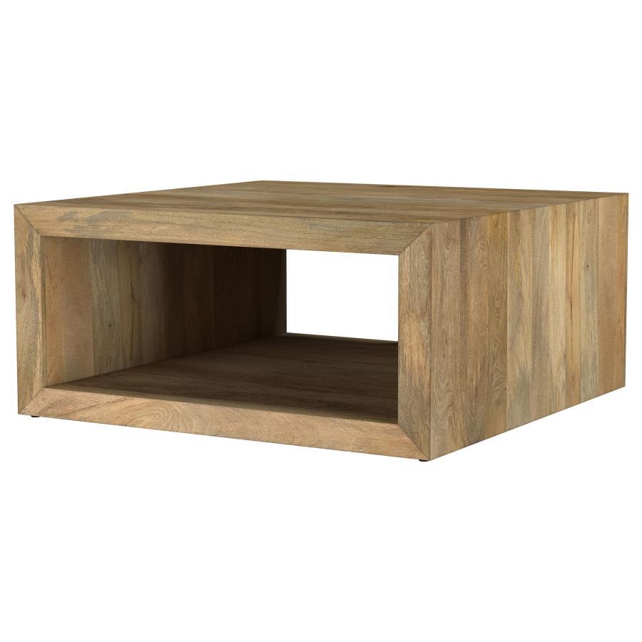 Benton - Square Solid Mango Wood Coffee Table - Natural - Urban Living Furniture (Los Angeles, CA)
