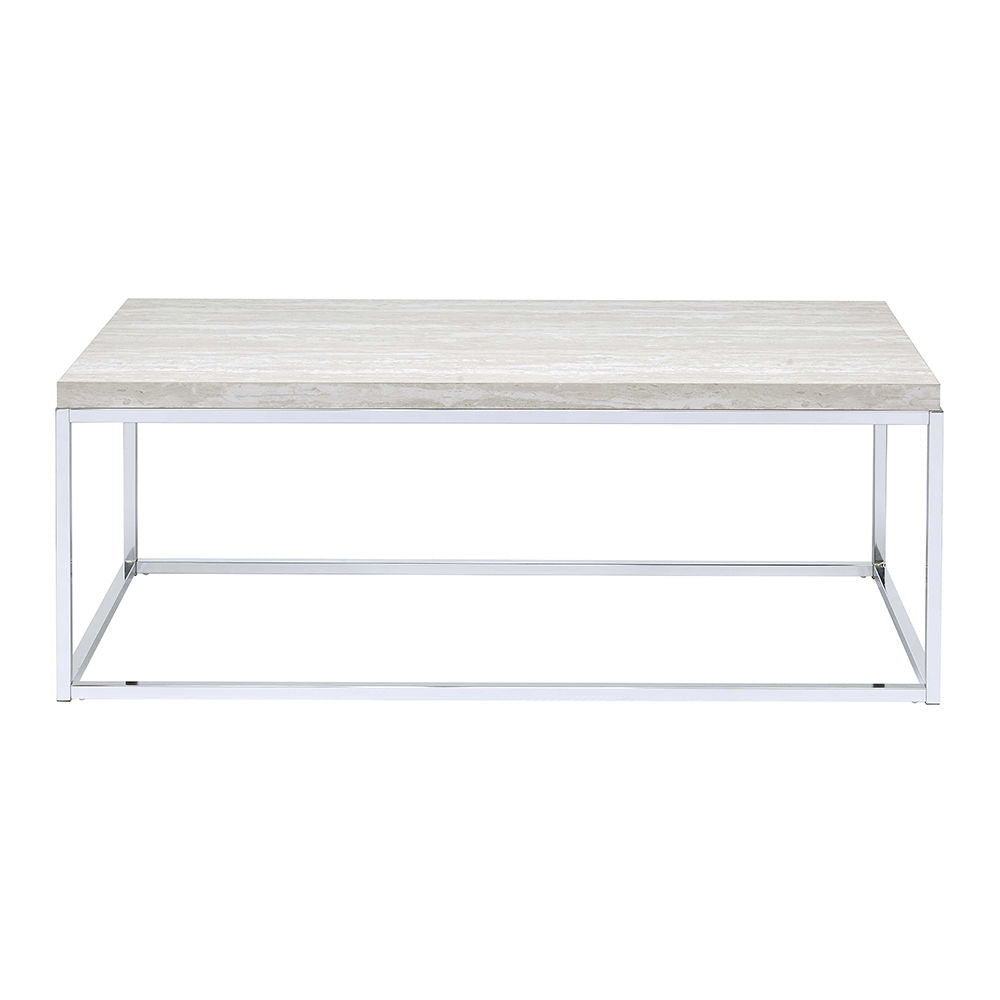 Snyder - Coffee Table - Engineered Stone Top & Chrome - Urban Living Furniture (Los Angeles, CA)