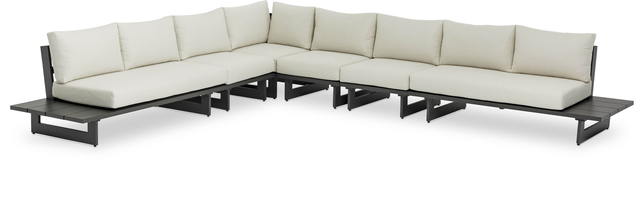 Maldives - 6 Piece Water Resistant Outdoor Patio Modular Sectional With Gray Base - Urban Living Furniture (Los Angeles, CA)
