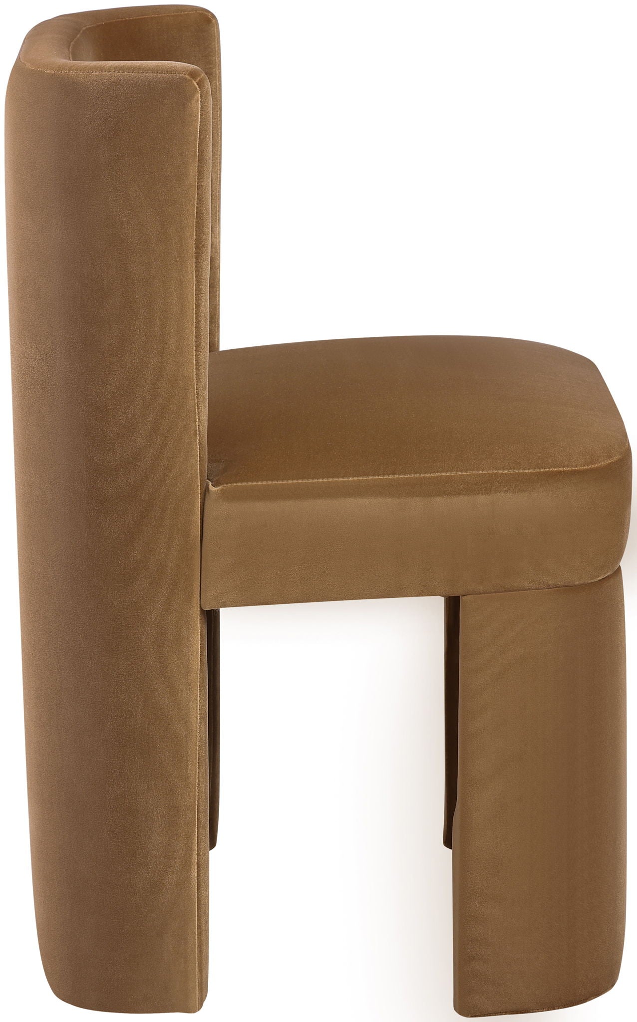 Zuno - Velvet Performance Fabric Upholstered Dining Chair (Set of 2) - Saddle - Urban Living Furniture (Los Angeles, CA)