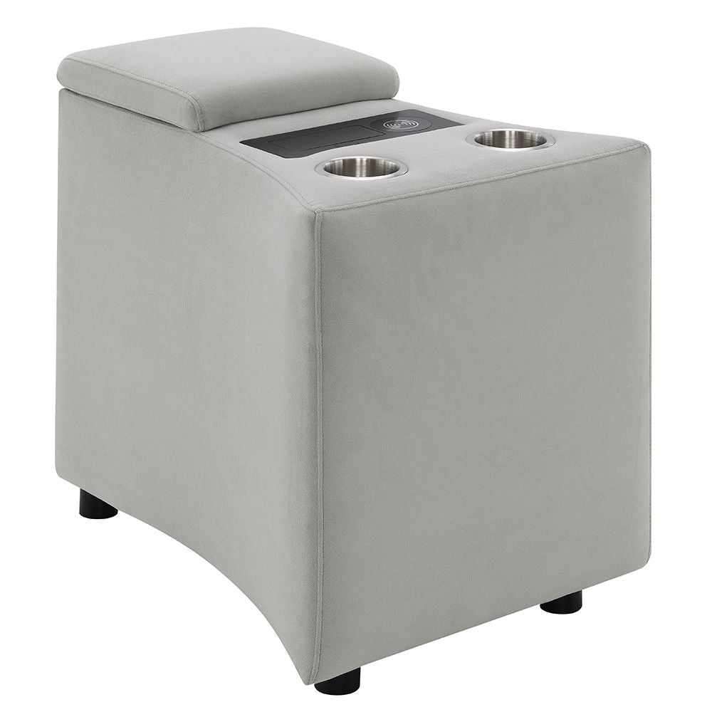 Emee - Console With USB - Gray Corduroy - Urban Living Furniture (Los Angeles, CA)
