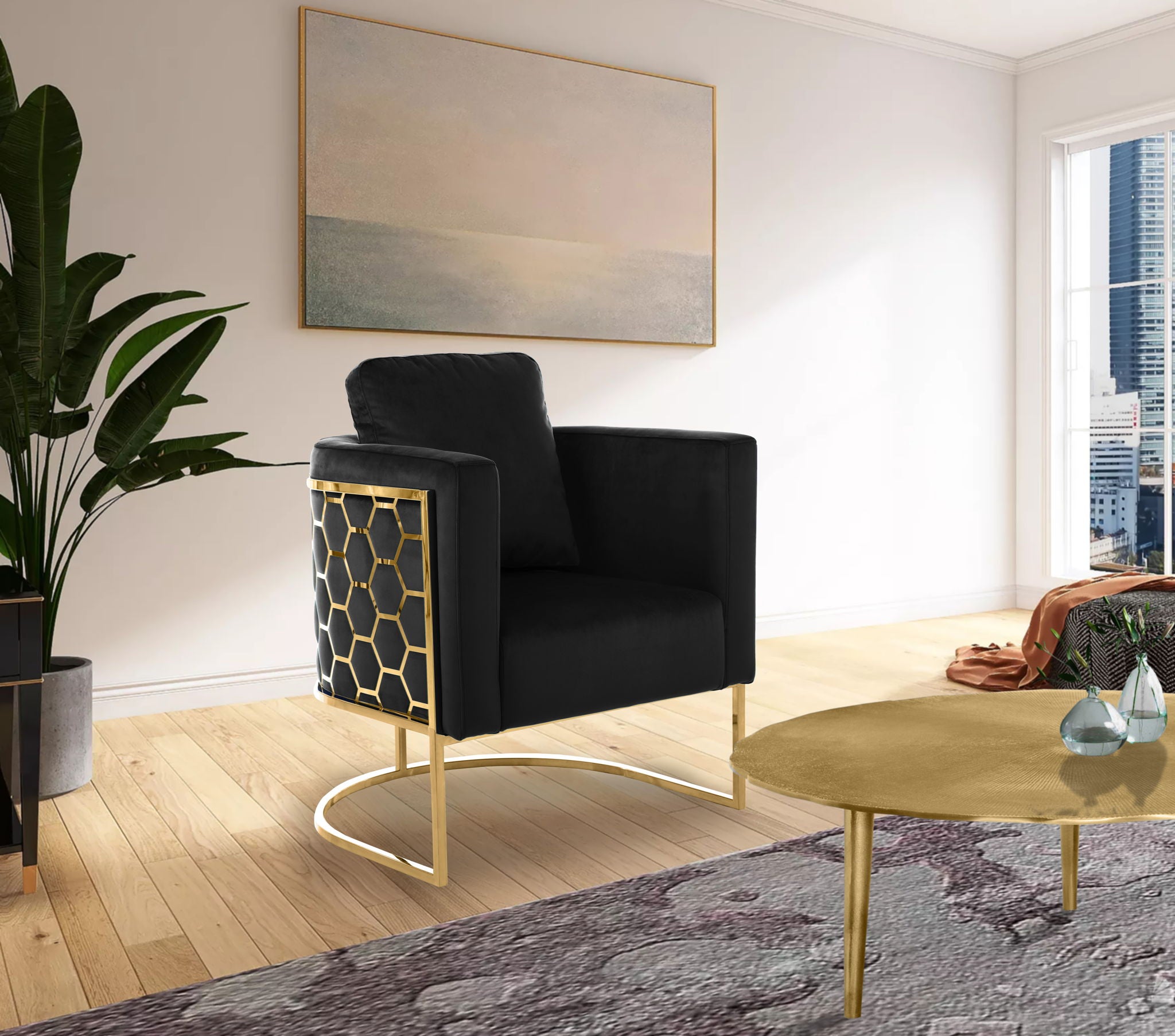 Casa - Chair with Gold Legs - Urban Living Furniture (Los Angeles, CA)