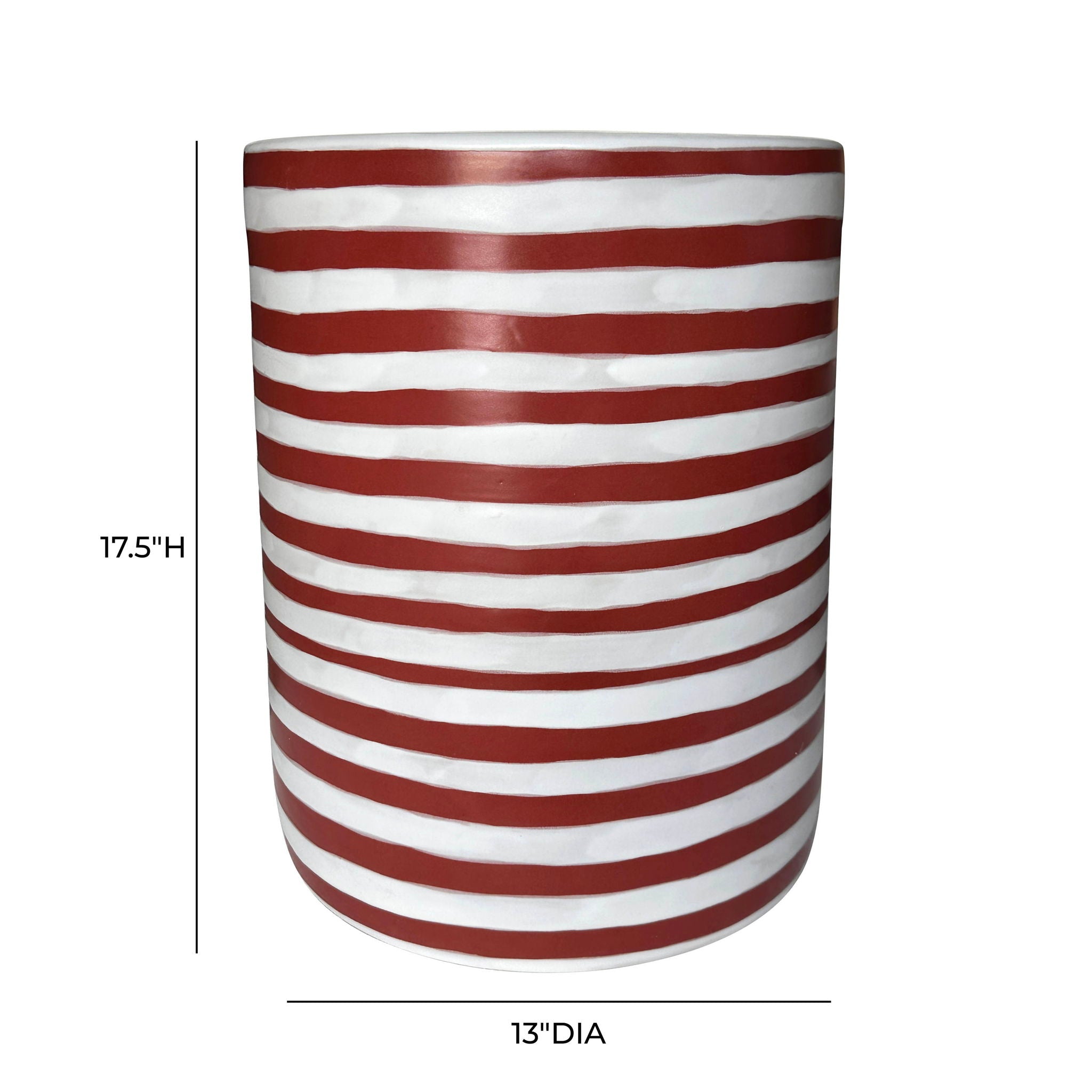 Tempest - Ceramic Table - Red Stripes - Urban Living Furniture (Los Angeles, CA)