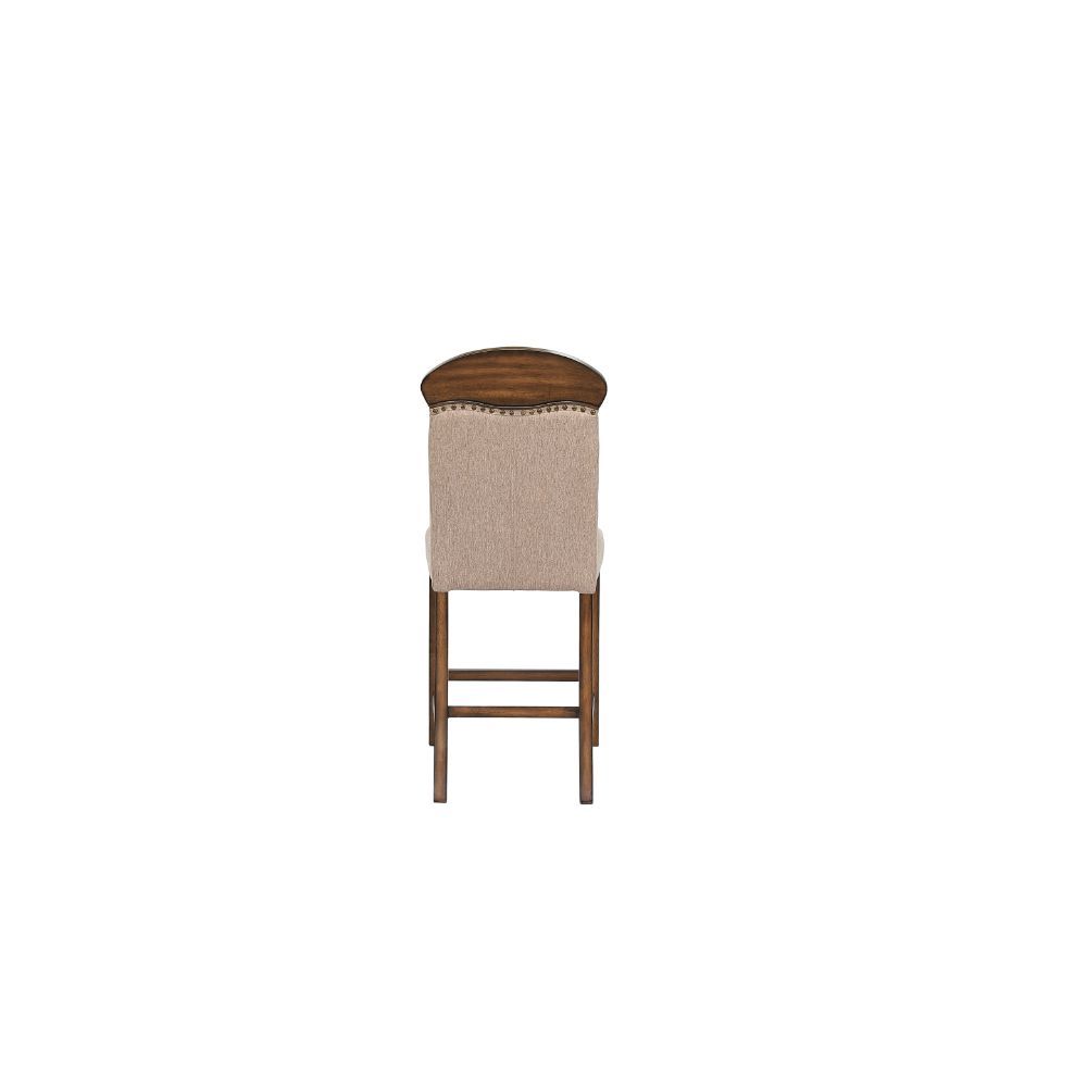 Maurice - Counter Height Chair (Set of 2) - Linen & Oak - Urban Living Furniture (Los Angeles, CA)