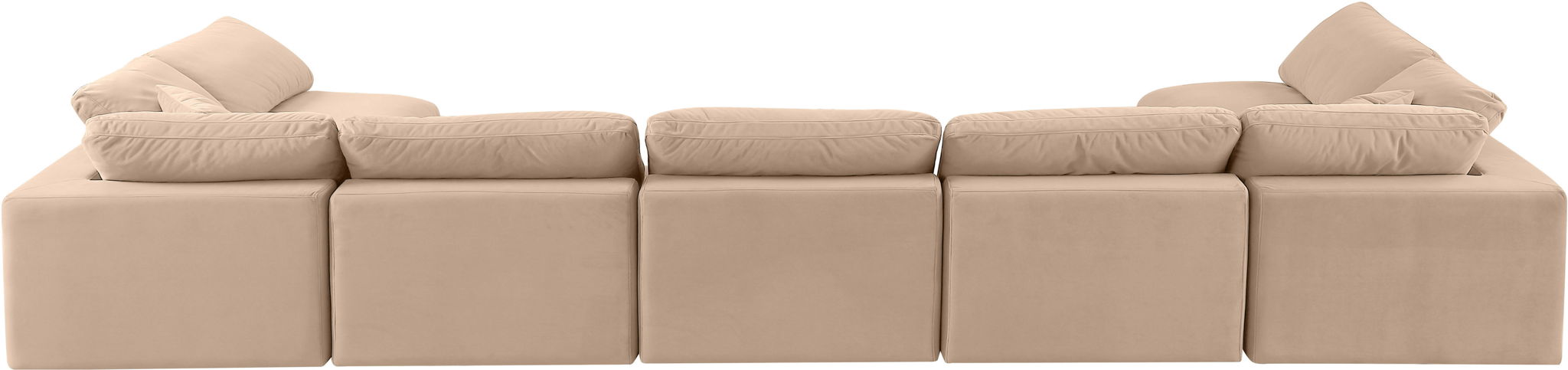 Comfy - 7 Piece Velvet Modular Armless Sectional - Urban Living Furniture (Los Angeles, CA)