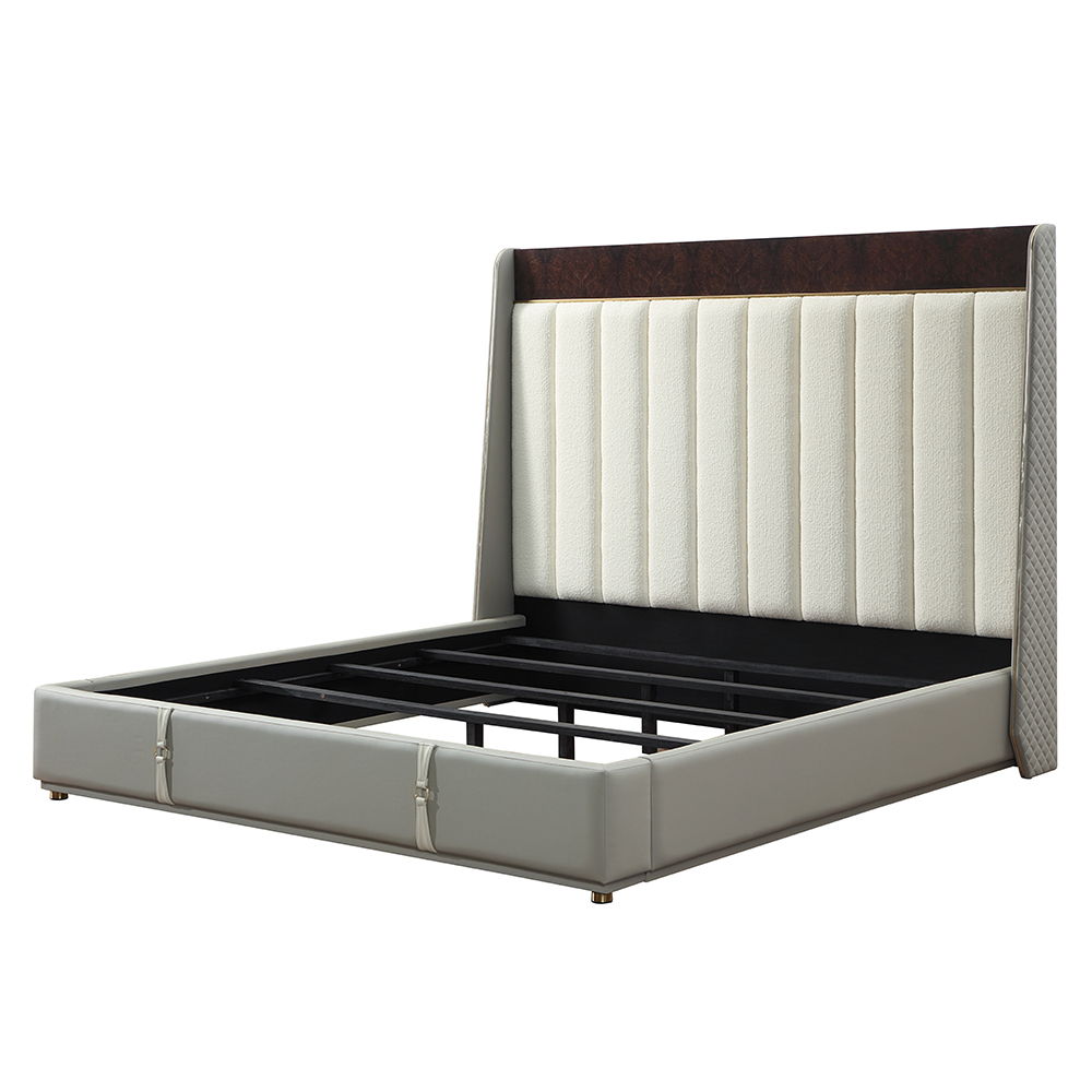 Jamonica - Eastern King Bed - Beige & Dark Brown - Urban Living Furniture (Los Angeles, CA)