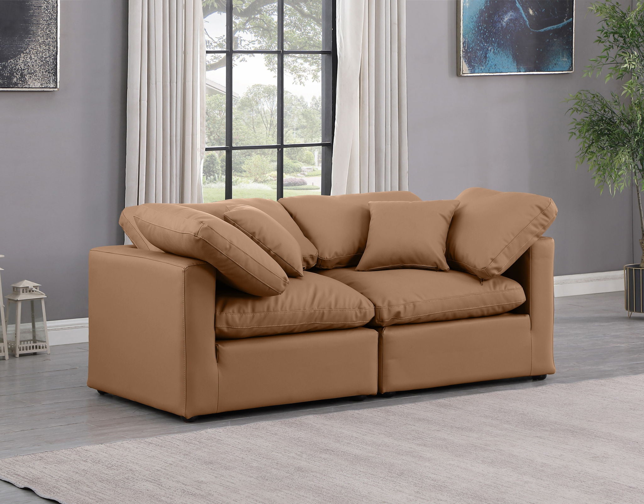 Indulge - Faux Leather 2 Seat Modular Sofa - Urban Living Furniture (Los Angeles, CA)