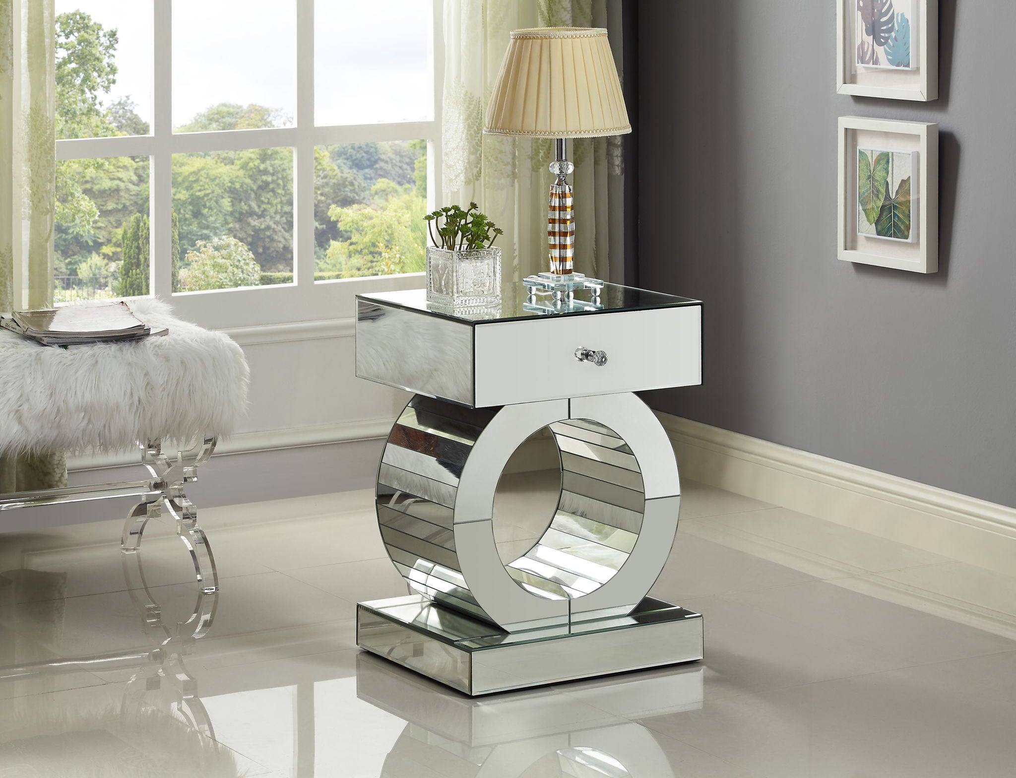 Jocelyn - End Table - Pearl Silver - Urban Living Furniture (Los Angeles, CA)