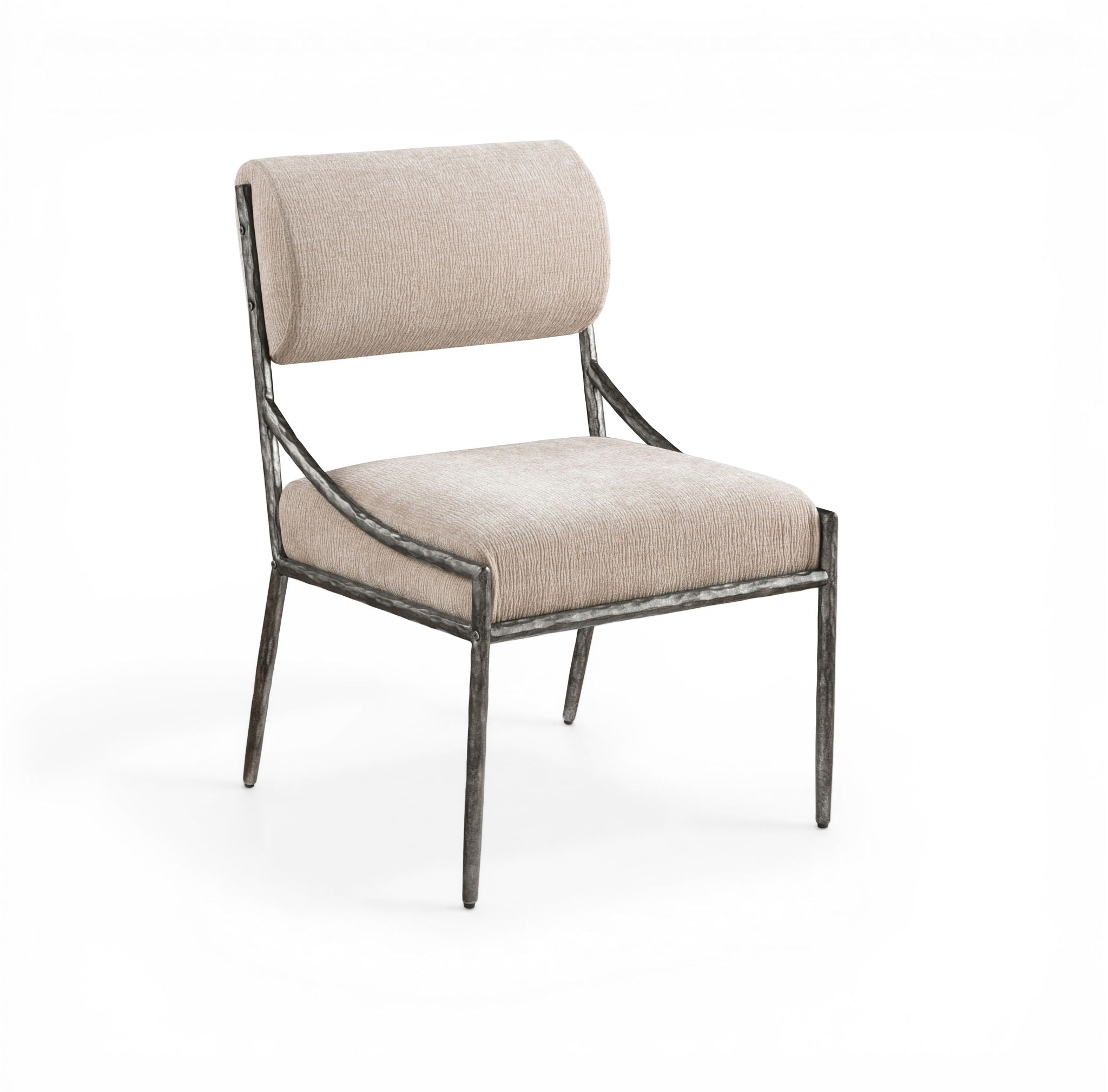 Bastille - Upholstered Dining Side Chair (Set of 2) - Silver Frame - Urban Living Furniture (Los Angeles, CA)