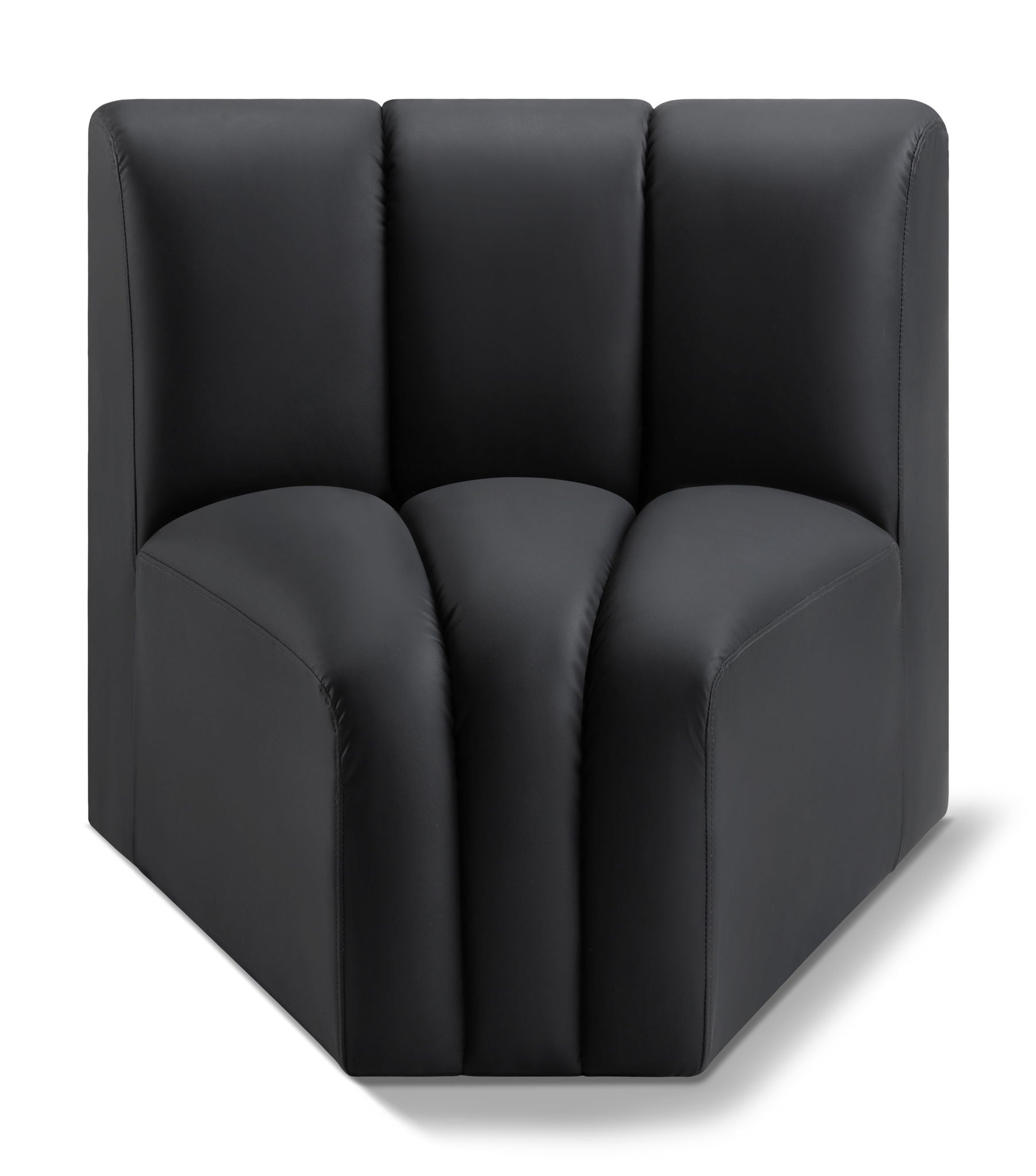Arc - Faux Leather Curved Corner Chair - Urban Living Furniture (Los Angeles, CA)