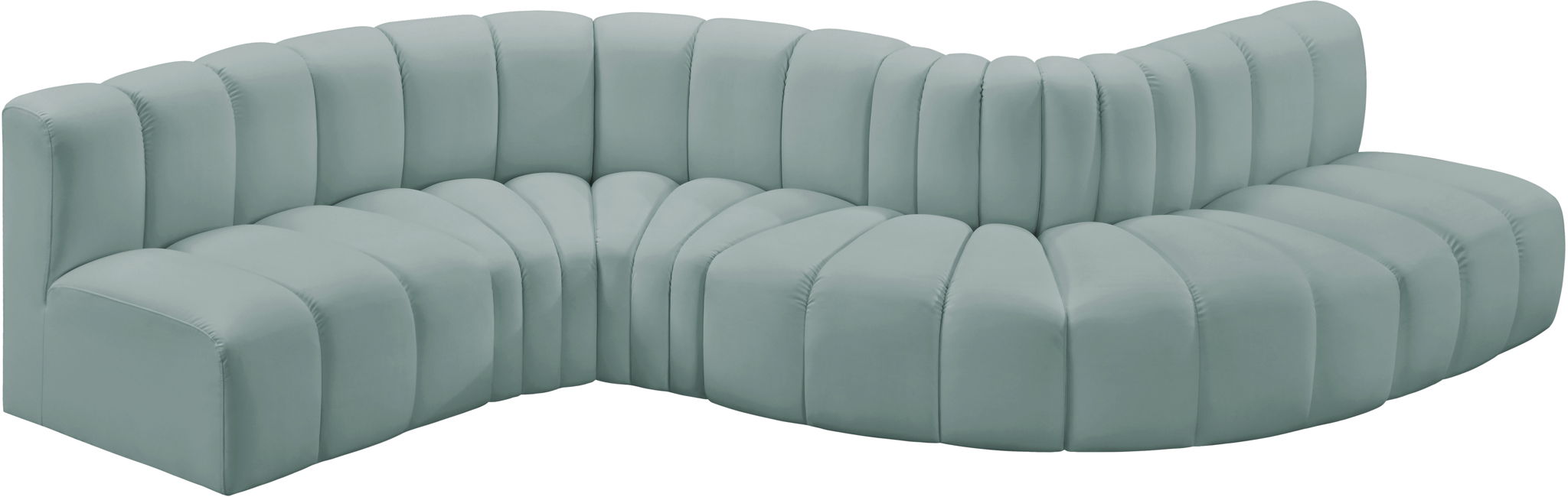 Arc - Faux Leather 6 Piece Curved Modular Sofa - Urban Living Furniture (Los Angeles, CA)