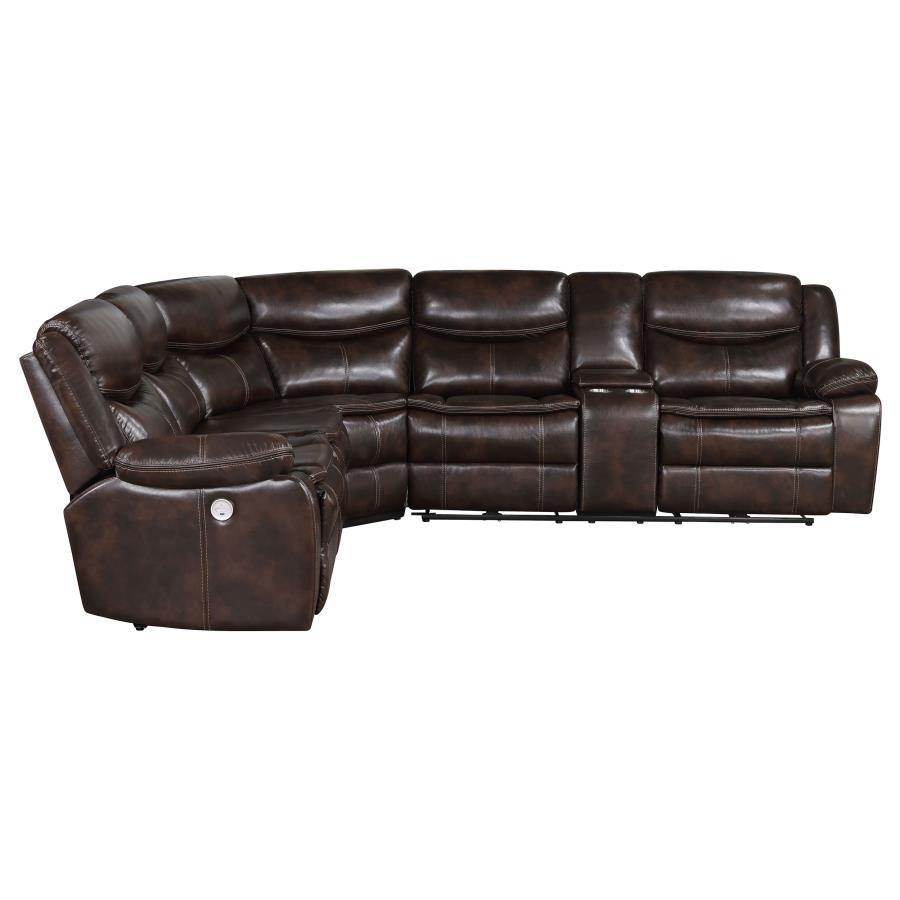 Sycamore - LAF Power Loveseat - Brown - Urban Living Furniture (Los Angeles, CA)