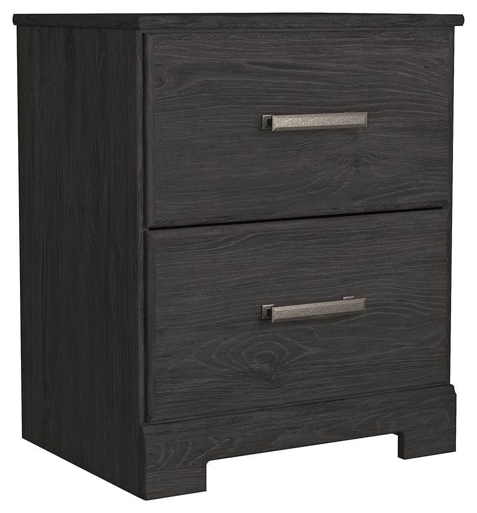 Belachime - Charcoal - Two Drawer Night Stand - Urban Living Furniture (Los Angeles, CA)