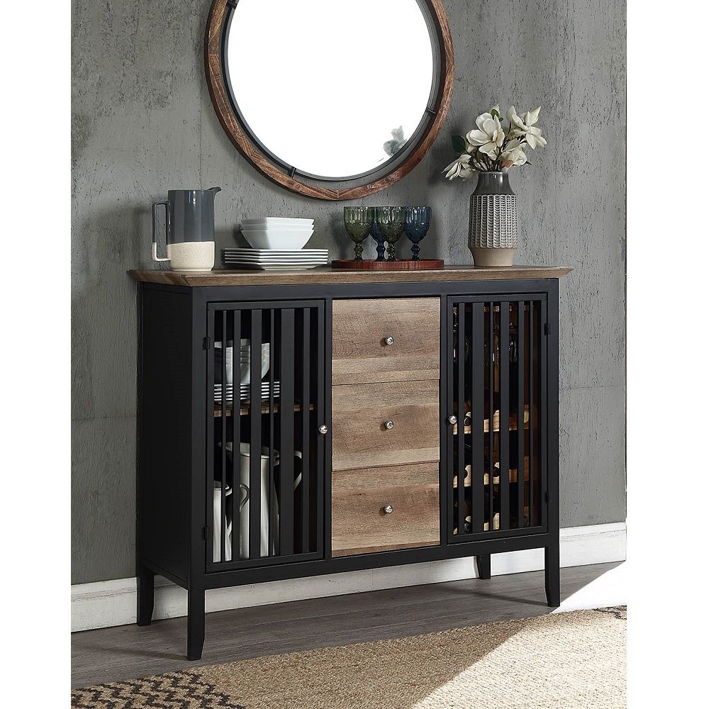 Zudora - Server - Antique Oak & Sandy Black - Urban Living Furniture (Los Angeles, CA)