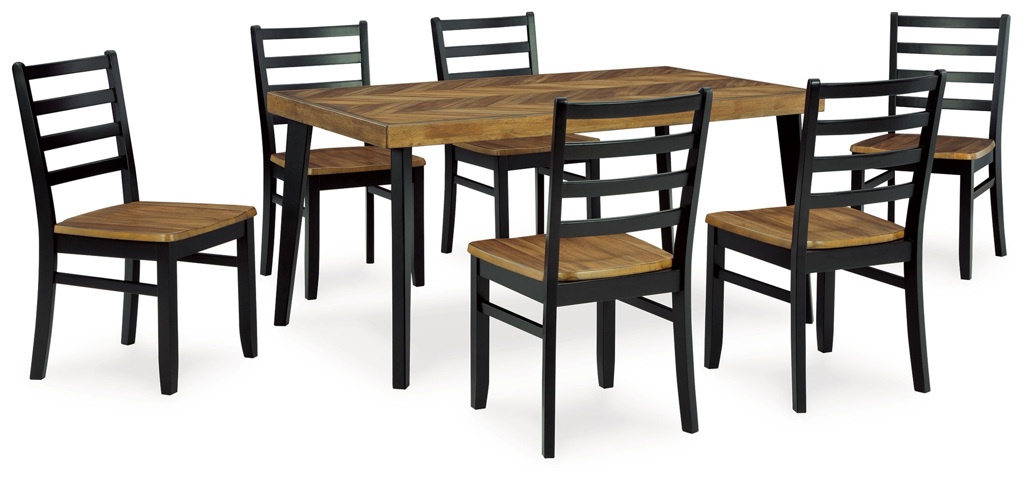 Blondon - Brown / Black - Rectangular Drm Table Set (Set of 7) - Urban Living Furniture (Los Angeles, CA)