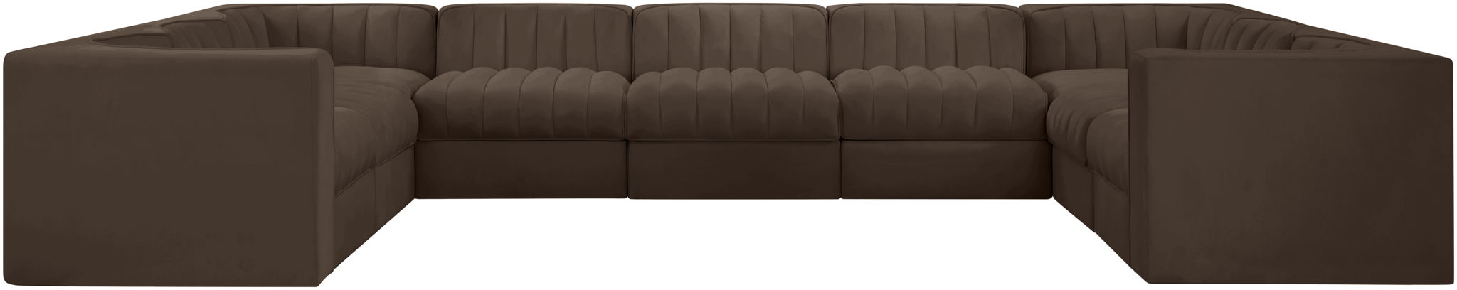 Rummi - Velvet Performance Fabric Upholstered 9 Piece Modular Sectional - Urban Living Furniture (Los Angeles, CA)