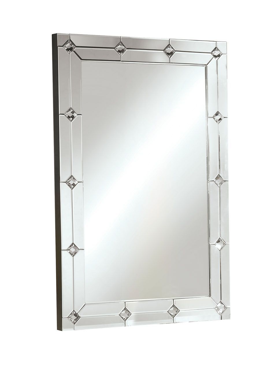 Hessa - Accent Mirror - Mirrored & Faux Rhinestones - Urban Living Furniture (Los Angeles, CA)