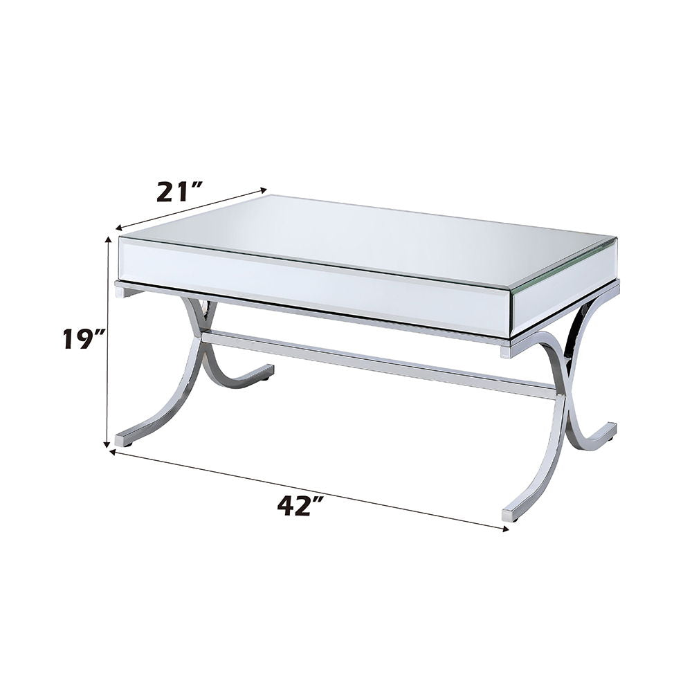 Yuri - Coffee Table - Mirrored & Chrome - Urban Living Furniture (Los Angeles, CA)