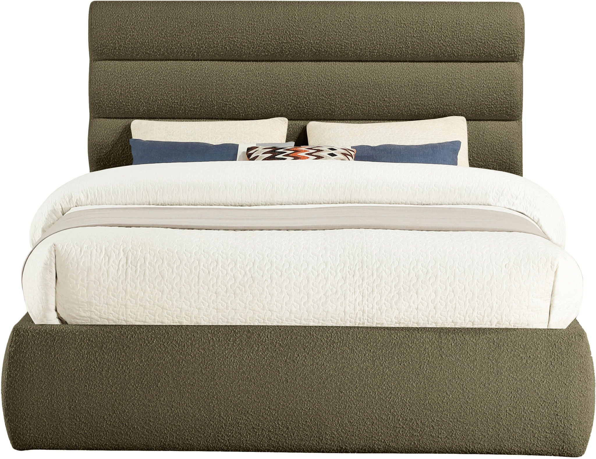 Adam - Boucle Fabric Bed With 52" Headboard