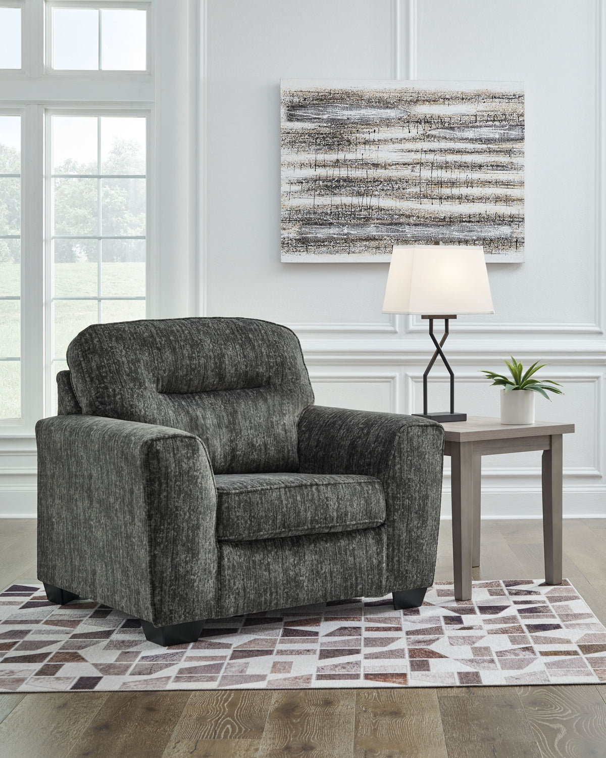 Lonoke - 2 Pc. - Chair And A Half, Ottoman - Gunmetal - Urban Living Furniture (Los Angeles, CA)