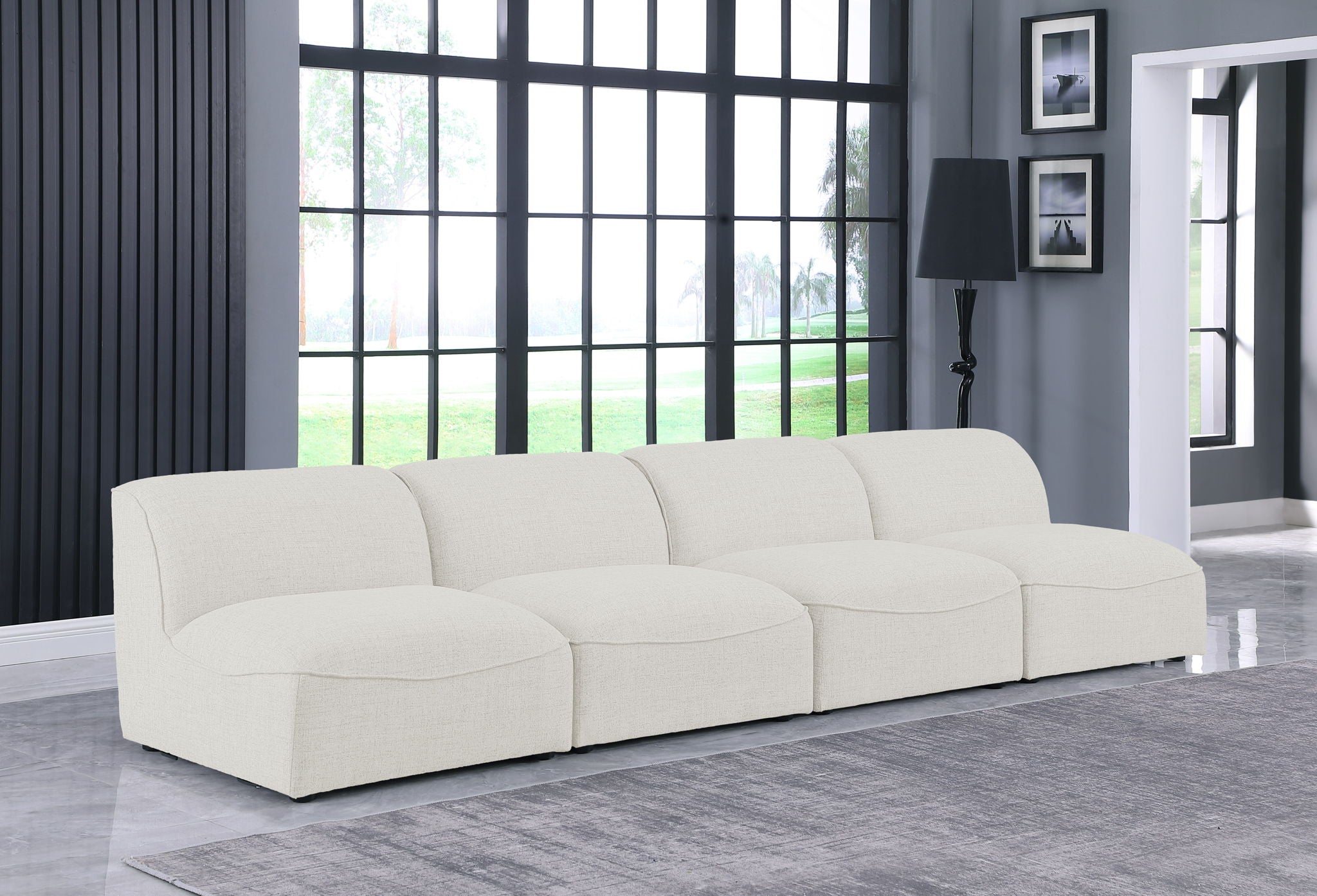 Miramar - 4 Seat Armless Modular Sofa - Urban Living Furniture (Los Angeles, CA)
