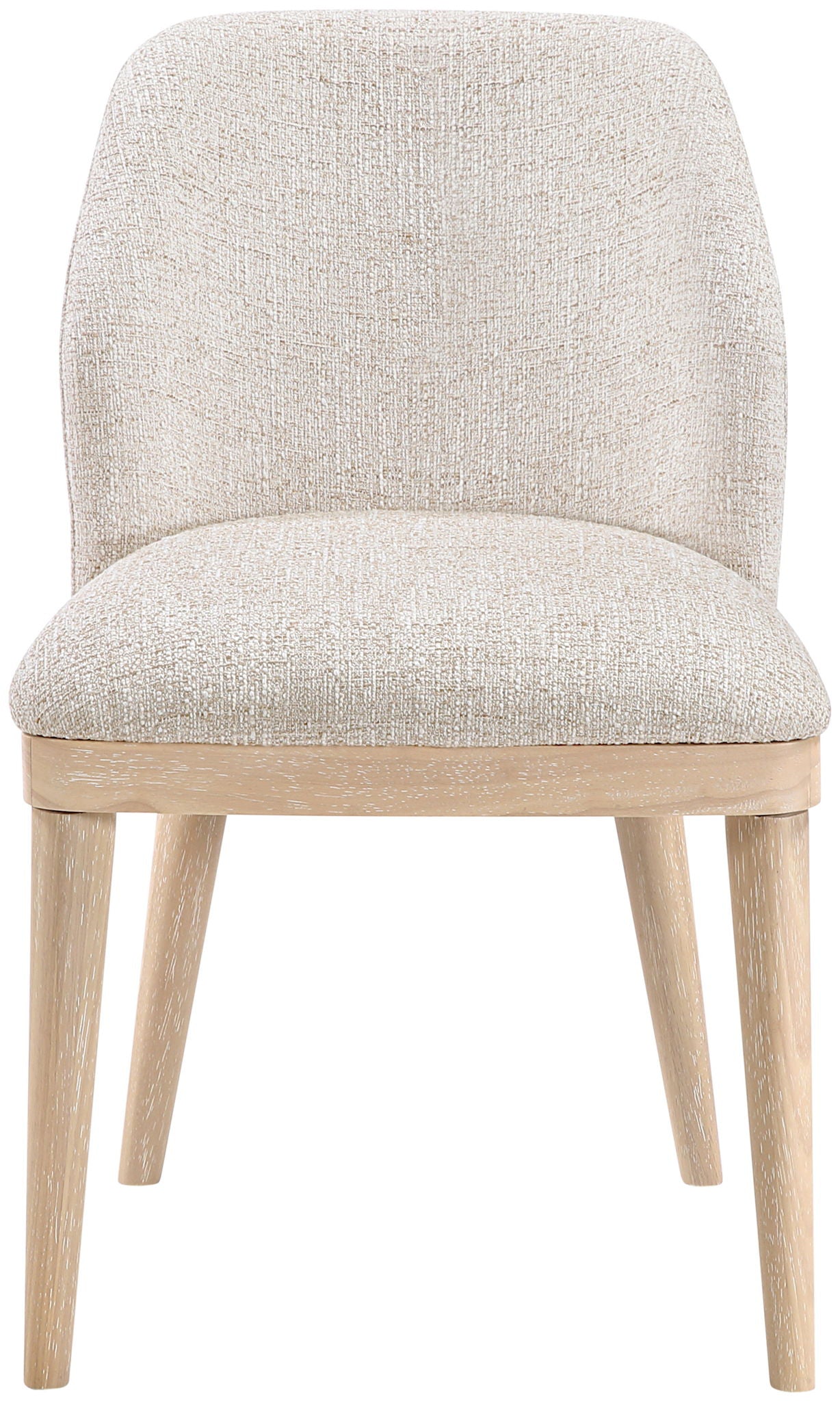 Valeo - Linen Textured Fabric Upholstered Dining Chair (Set of 2) - Painted Natural Base - Urban Living Furniture (Los Angeles, CA)