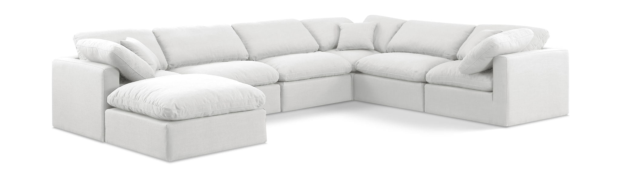 Indulge - Linen 7 Piece Modular Sectional - White - Urban Living Furniture (Los Angeles, CA)