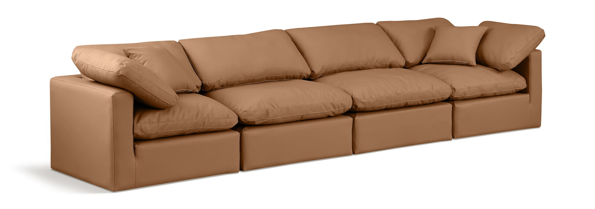 Indulge - Faux Leather 4 Seat Modular Sofa - Urban Living Furniture (Los Angeles, CA)
