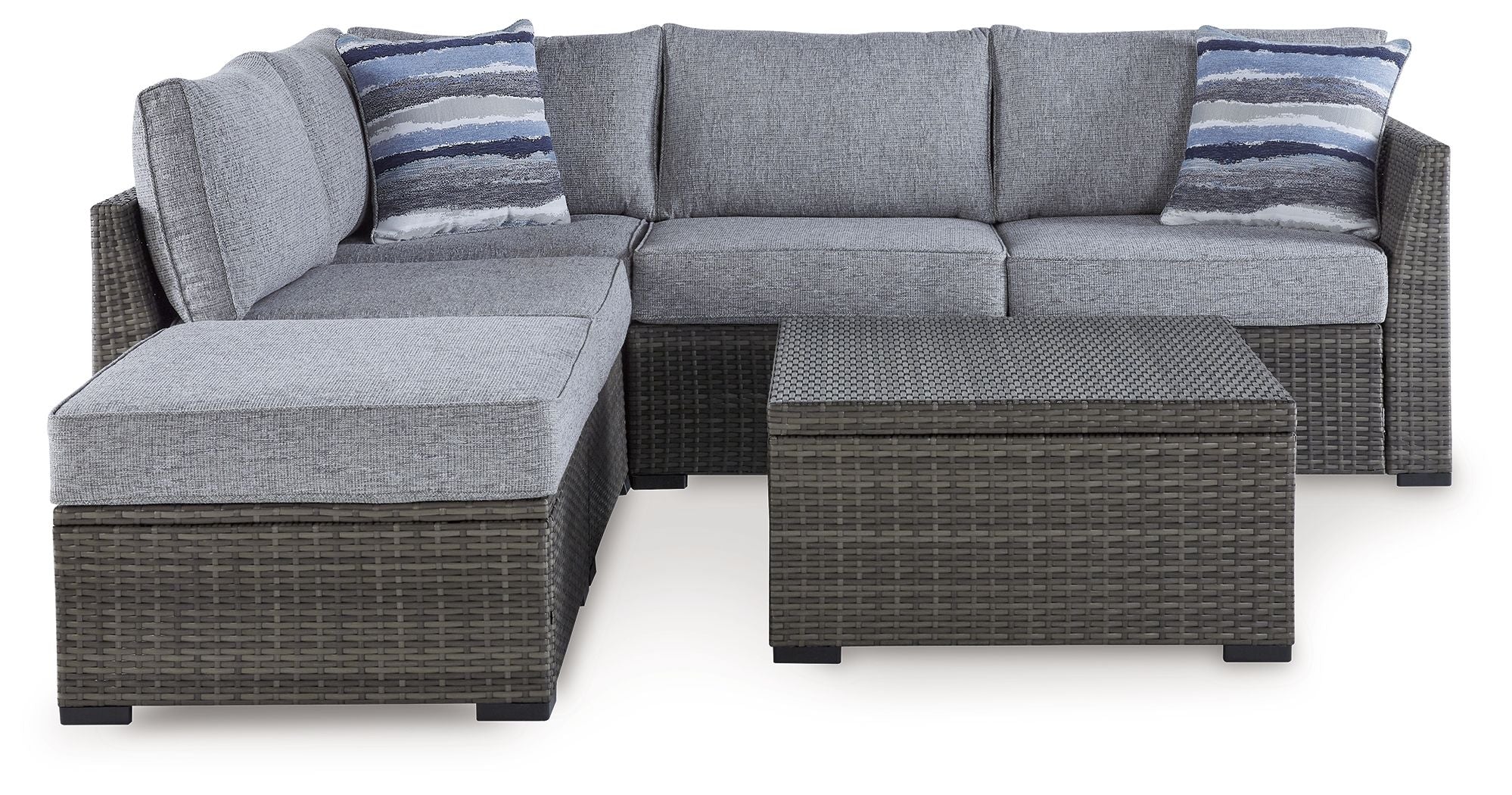 Petal Road - Gray - Loveseat Sectional, Ottoman, Table Set (Set of 4) - Urban Living Furniture (Los Angeles, CA)