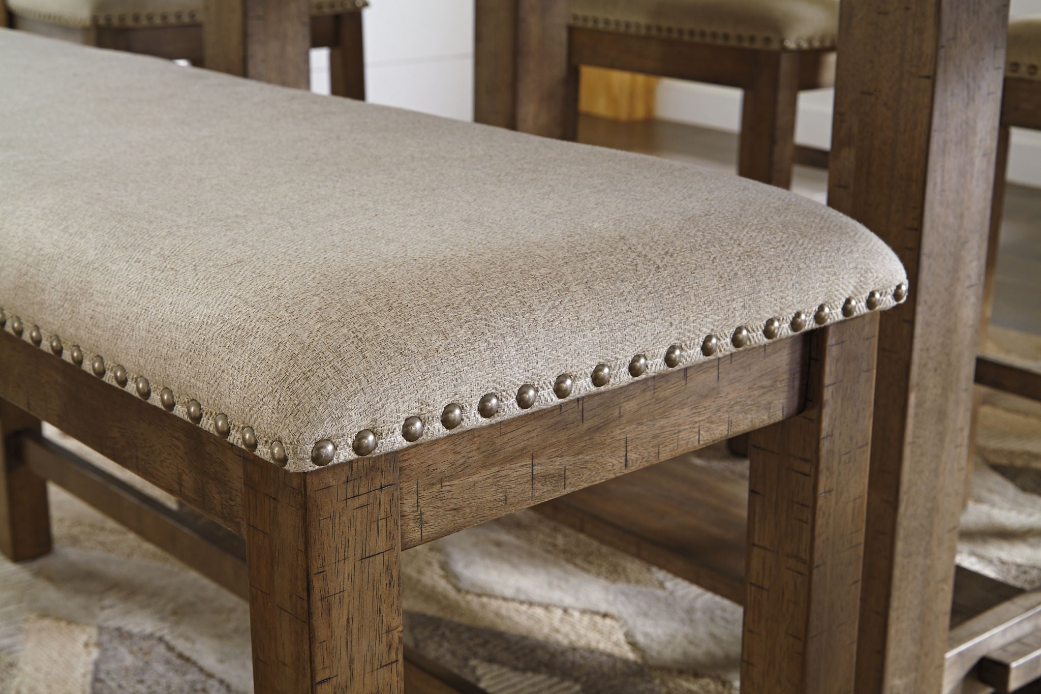 Moriville - Beige - Double UPH Bench - Urban Living Furniture (Los Angeles, CA)