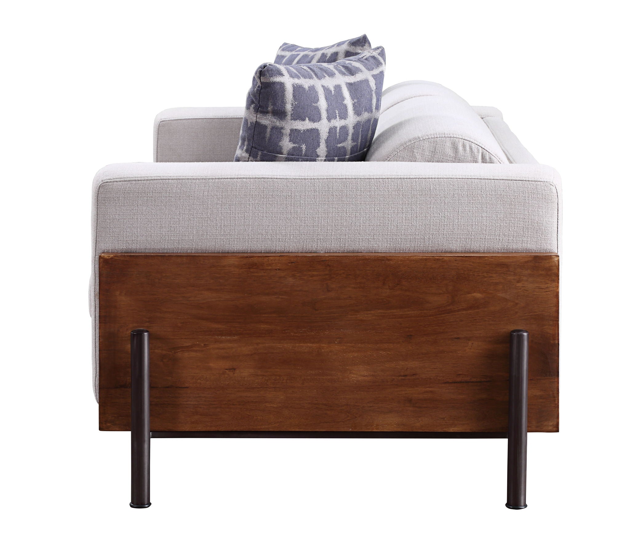 Pelton - Loveseat With 2 Pillows - Fabric & Walnut - Urban Living Furniture (Los Angeles, CA)