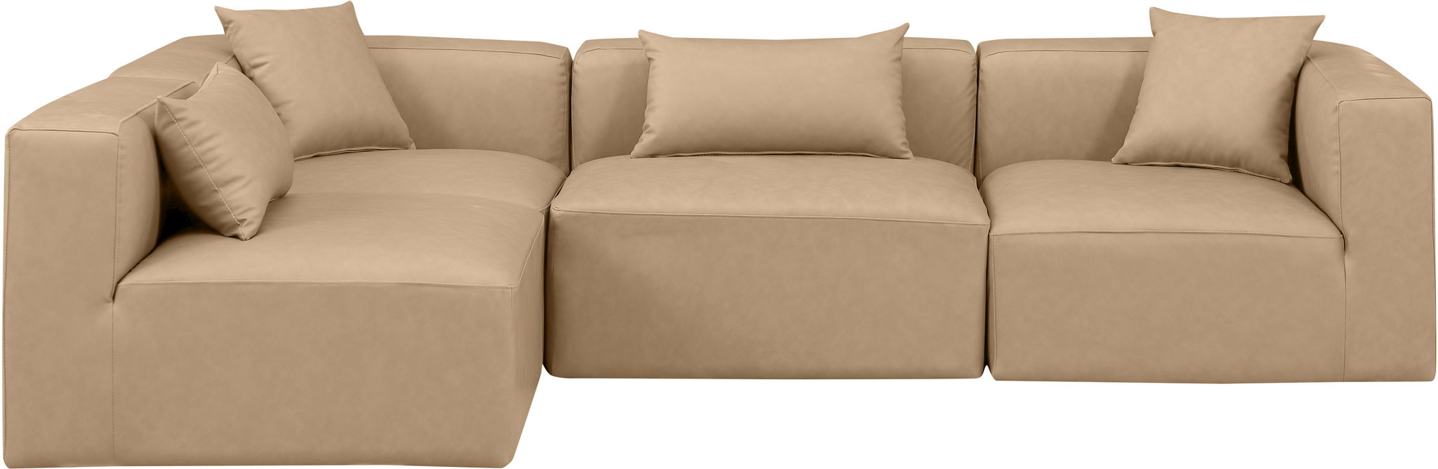 Cube - 4 Piece Modular Corner Sectional - Tan - Urban Living Furniture (Los Angeles, CA)