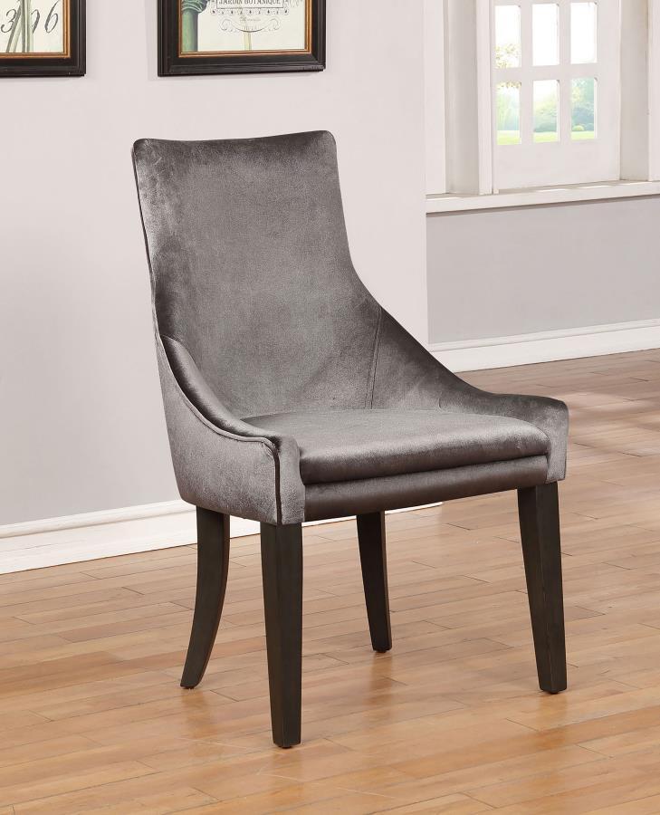 Phelps - Velvet Upholstered Dining Side Chair (Set of 2) - Gray - Urban Living Furniture (Los Angeles, CA)