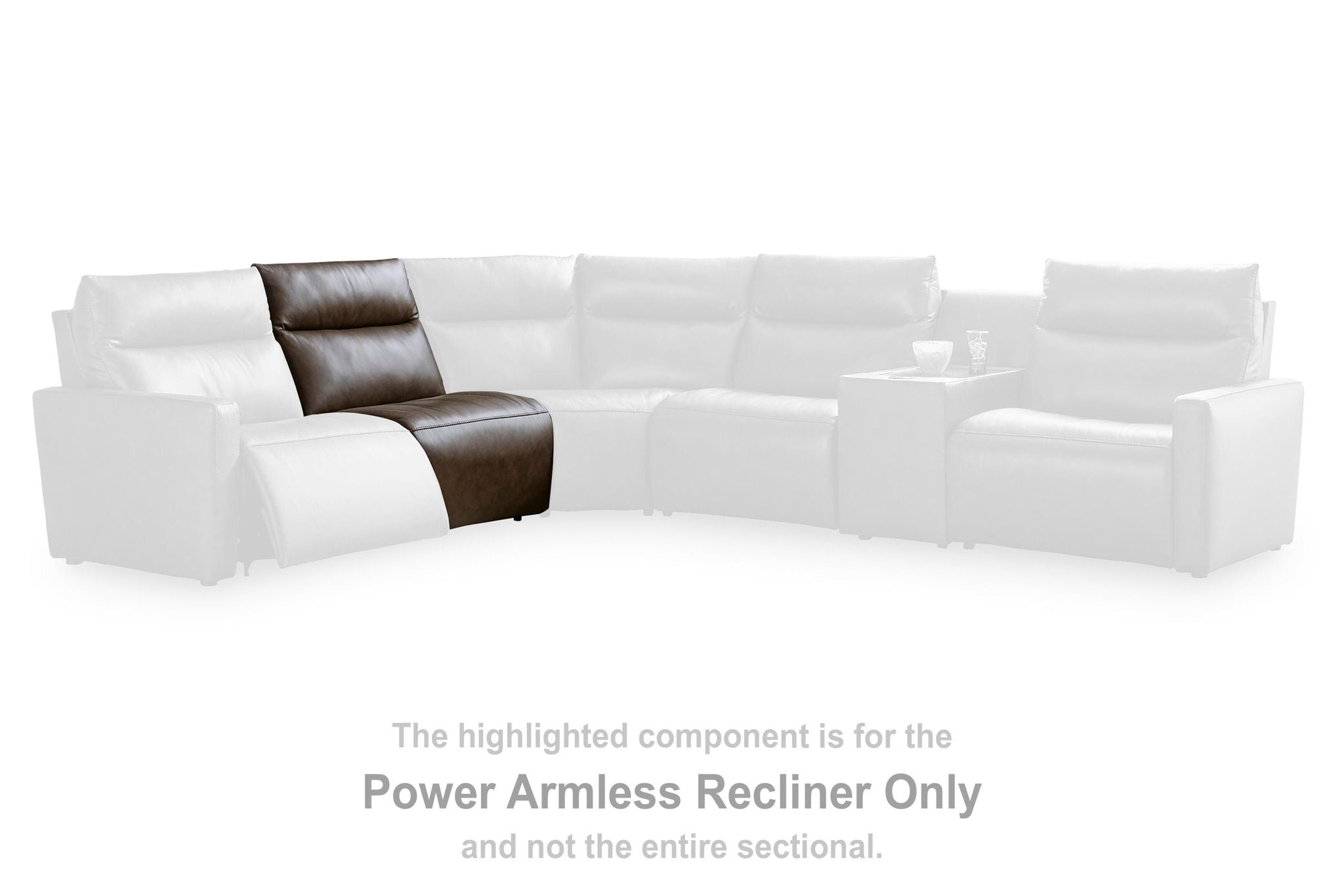 ModZ - Power Armless Recliner With Adjustable Headrest - Chocolate - Urban Living Furniture (Los Angeles, CA)