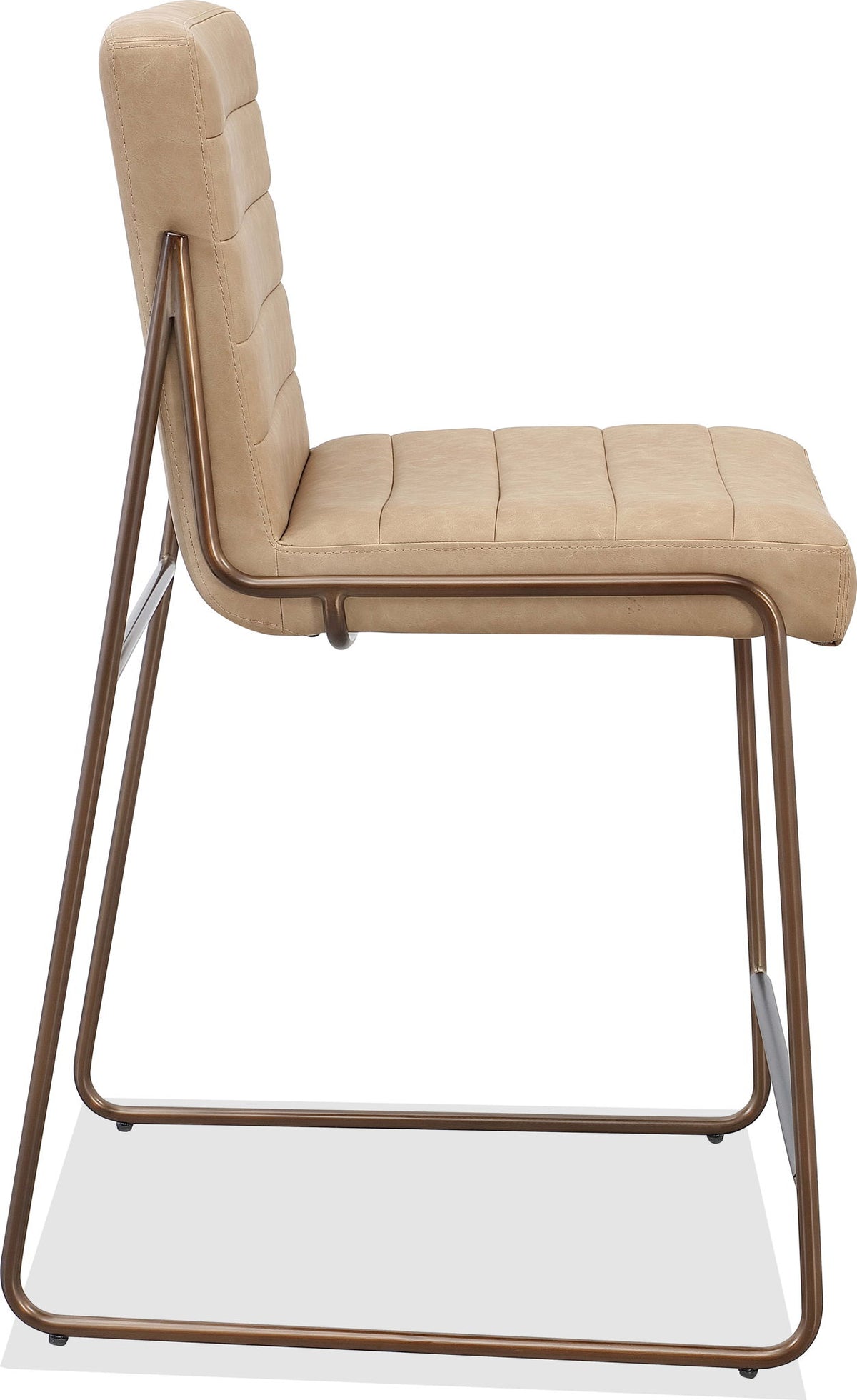 Crossroads 2.0 - Madison Metal Frame Counter Stool - Honey Synthetic Leather