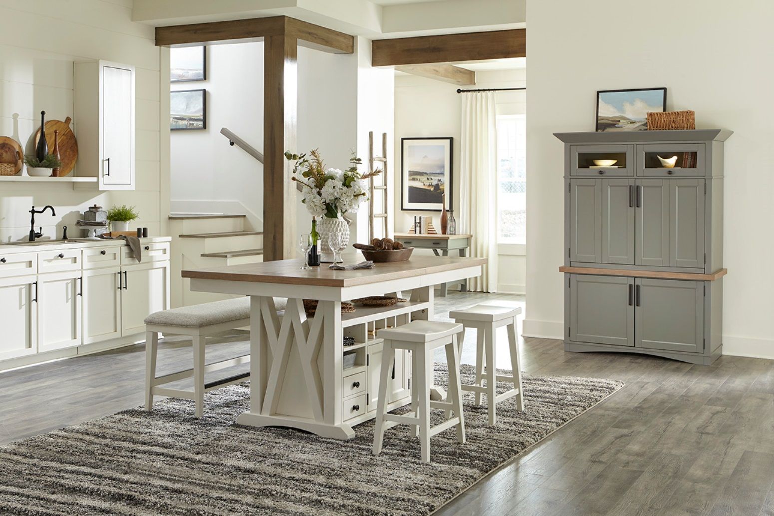 Americana Modern Dining - Upholstered Bench - Cotton - Urban Living Furniture (Los Angeles, CA)