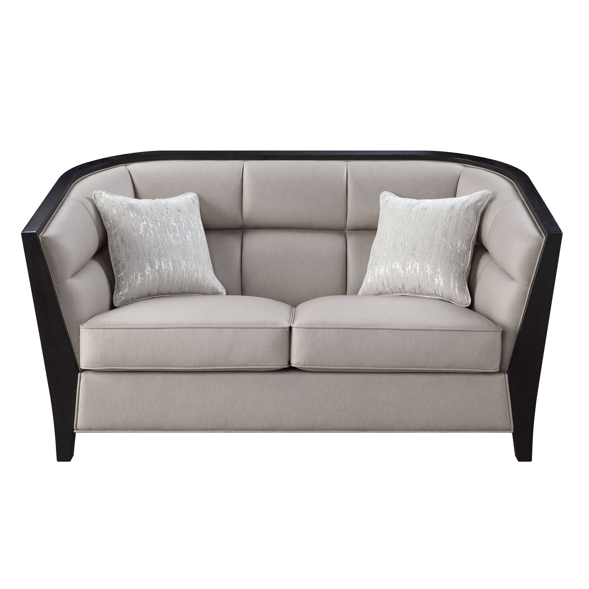 Zemocryss - Loveseat With 2 Pillows - Beige Fabric - Urban Living Furniture (Los Angeles, CA)