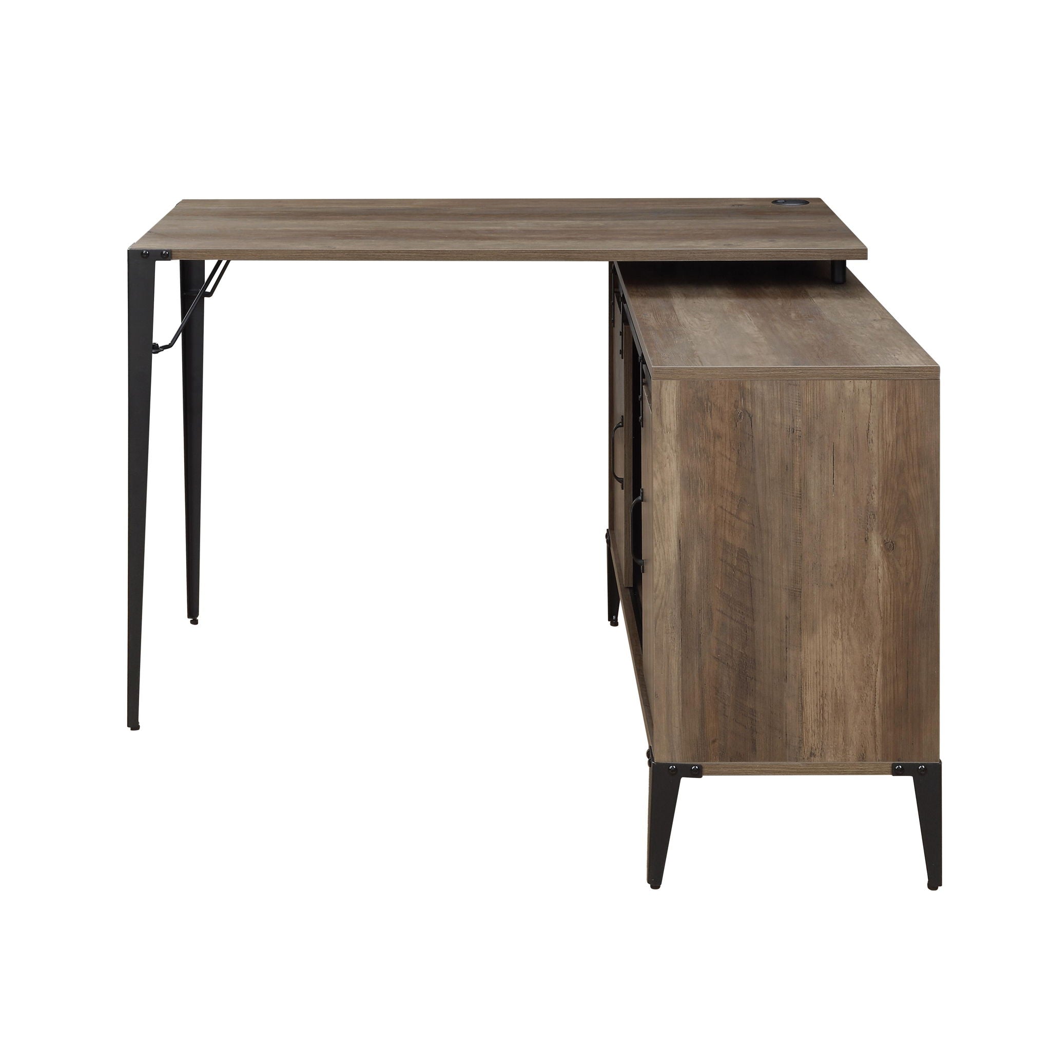 Zakwani - 48" Writing Desk With USB - Rustic Oak & Black - Urban Living Furniture (Los Angeles, CA)