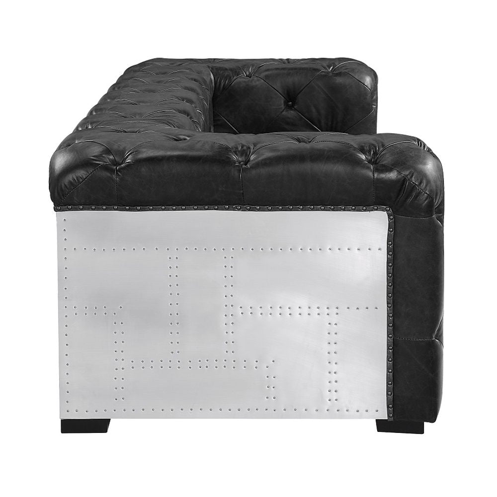 Brancaster - Sofa - Black Top Grain Leather & Aluminum - Urban Living Furniture (Los Angeles, CA)